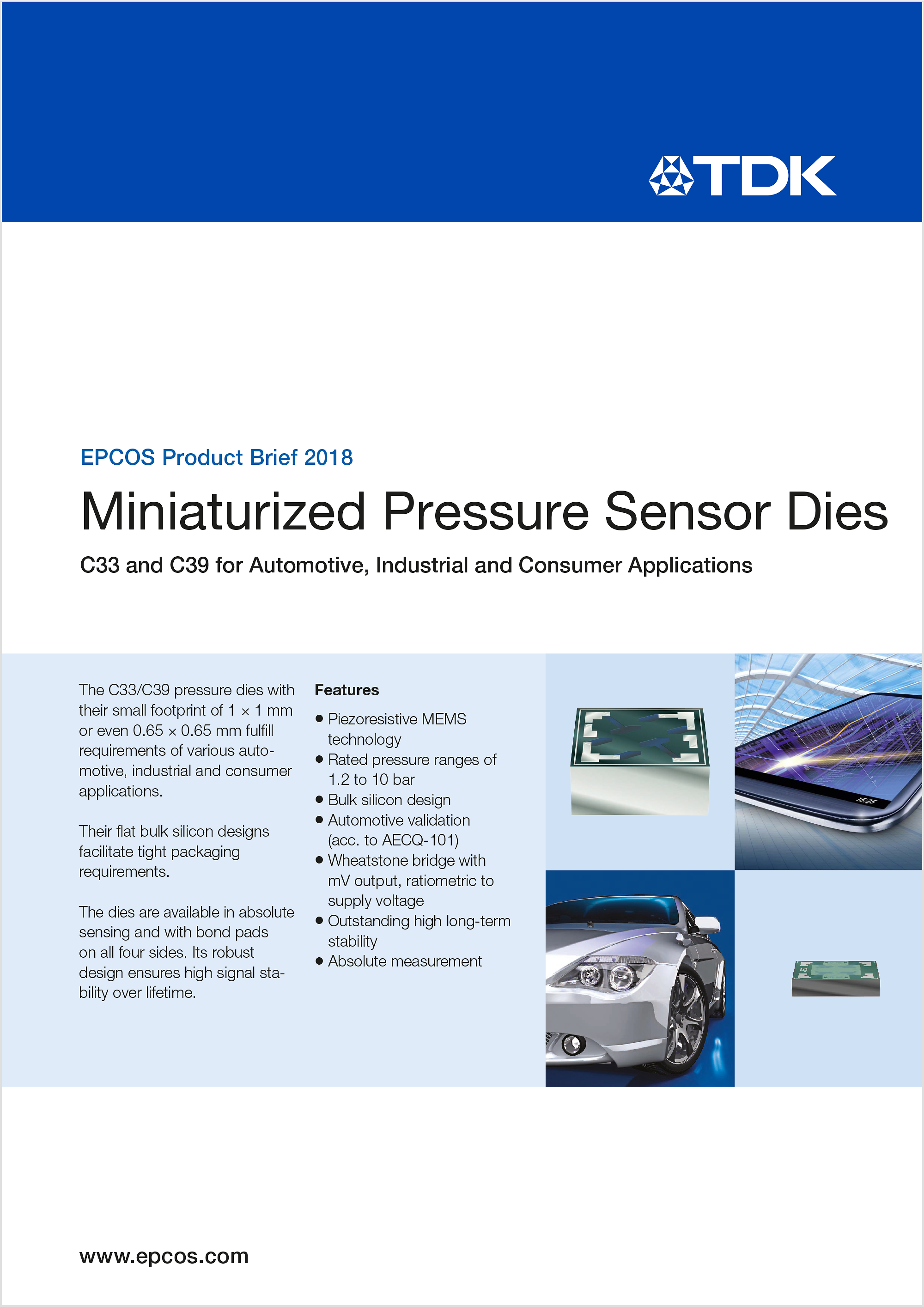  Pressure Sensors Dies C33 C39 PB